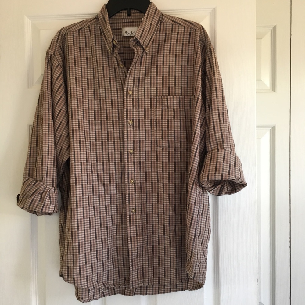 Voglio Men's Button Down Shirt Front Pocket-SZ L - Picture 3 of 6